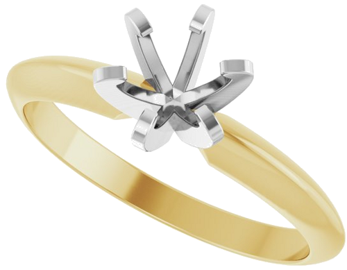 Sužadėtuvių Žiedas „Lightweight 6-Prong Solitaire“ 14k yellow/white gold Round 5.1mm (5)