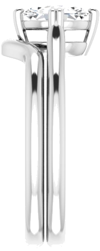 Sužadėtuvių Žiedas „Solitaire“ 750 Baltojo Aukso Oval 7mm x 5mm (9)