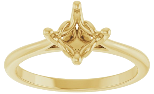 Sužadėtuvių Žiedas „Solitaire“ 14k yellow gold Square 5mm (3)