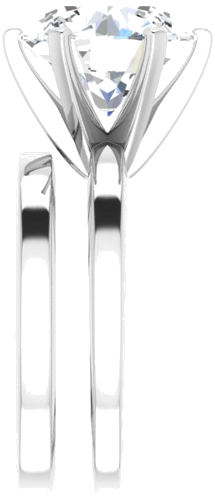 Sužadėtuvių Žiedas „Solitaire“ 14k white gold Round 11mm (9)
