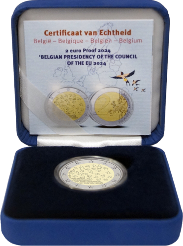 2024 gadā Beļģija prezidentēs ES Padomei 2 eiro moneta (2)