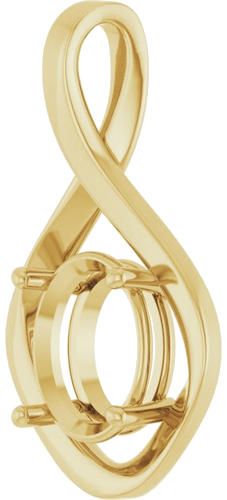 Pakabukas „Infinity-Inspired“ 14k yellow gold Oval 11mm x 9mm (2)