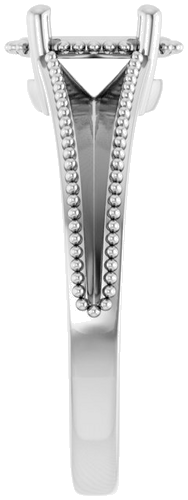Sužadėtuvių Žiedas „Claw-Prong Solitaire“ 14k white gold Oval 8mm x 6mm (4)