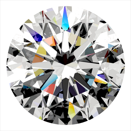 0.5 carat G-SI2 Excellent cut Natūralus Round Deimantas (1)