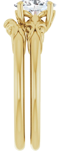 Sužadėtuvių Žiedas „Solitaire“ 14k yellow gold Oval 7mm x 5mm (9)