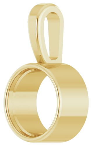 14K Yellow 6 mm Round Bezel-Set Solitaire Pendant Mounting (2)