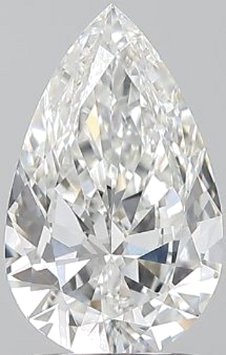 1.7 carat F-VS1 Natūralus Pear Deimantas (1)