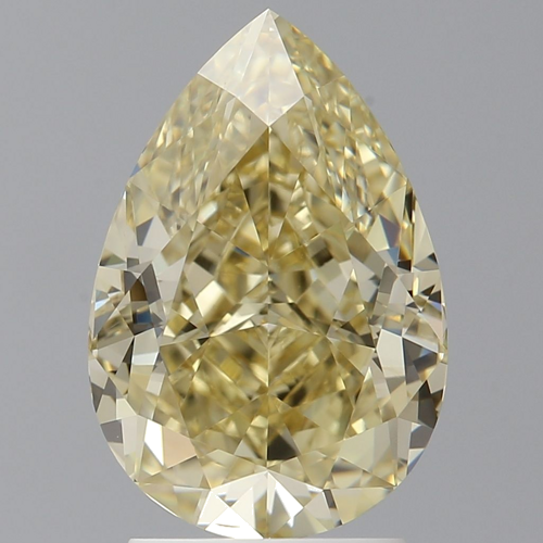 3.0 carat Fancy Yellow-SI1 Natūralus Pear Deimantas (1)