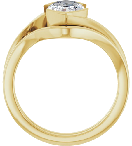 Sužadėtuvių Žiedas „Half-Bezel Solitaire“ 14k yellow gold Marquise 13mm x 6.5mm (7)