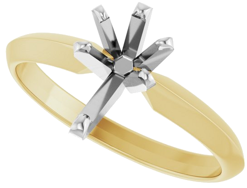 Sužadėtuvių Žiedas „Solitaire“ 14k yellow/white gold Pear 8.5mm x 5mm (5)