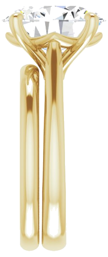 Sužadėtuvių Žiedas „Solitaire“ 10k yellow gold Oval 12mm x 10mm (9)