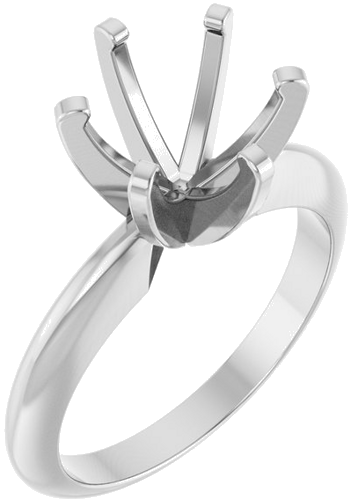 Sužadėtuvių Žiedas „Solitaire“ 14k white gold Round 8.2mm (1)