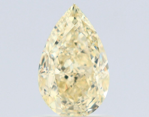 1.01 carat Fancy Light Yellow-VS2 Natūralus Pear Deimantas (1)