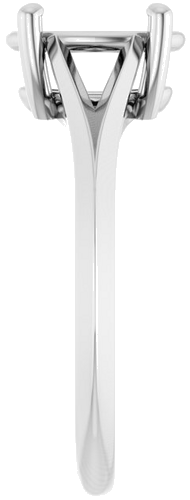 Sužadėtuvių Žiedas „Solitaire Split Shank“ 10k white gold Oval 9mm x 7mm (4)