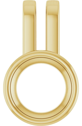 Pakabukas „Bezel-Set Solitaire“ 14k yellow gold Round 6.5mm (1)