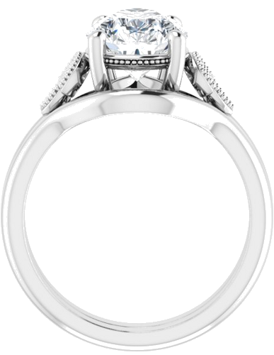 Sužadėtuvių Žiedas „Solitaire“ 14k white gold Pear 12mm x 8mm (7)