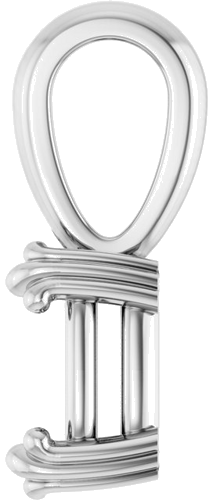 Pakabukas „Decorative Prong Solitaire“ 925 Sidabro Elongated Cushion 7.5mm x 5.5mm (3)