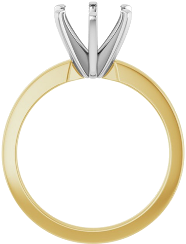 Sužadėtuvių Žiedas „Solitaire“ 18k yellow/white gold Round 8.2mm (2)