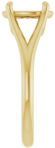 14K Yellow 9x7 mm Oval Solitaire Engagement Ring Mounting (4)