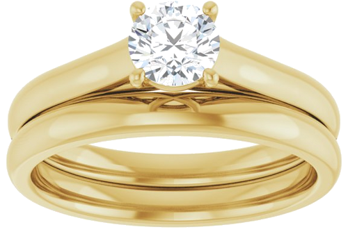 14K Yellow 5.2 mm Round Solitaire Engagement Ring Mounting (8)