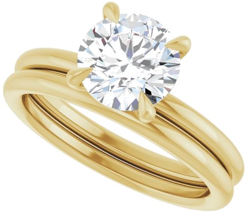 Sužadėtuvių Žiedas „Claw-Prong Solitaire“ 14k yellow gold Round 7.4mm (10)