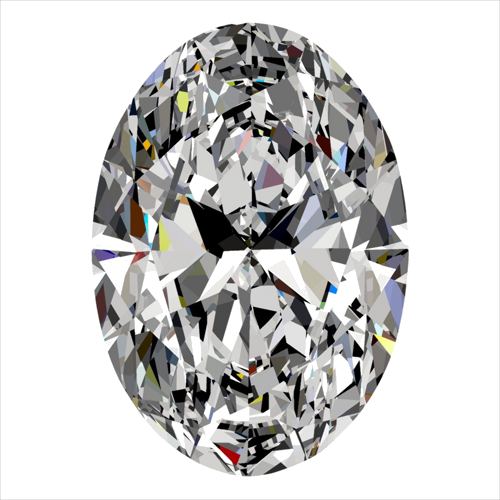 0.4 carat F-VVS2 Natūralus Oval Deimantas (1)