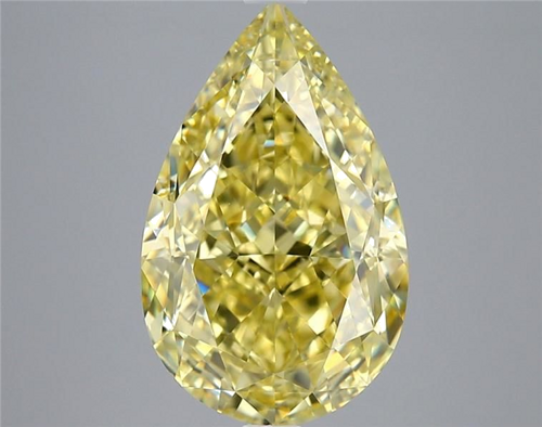 5.31 carat Faint Yellow-VVS1 Natūralus Pear Deimantas (1)
