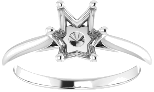 Sužadėtuvių Žiedas „Solitaire“ 585 Baltojo Aukso Oval 8mm x 6mm (3)