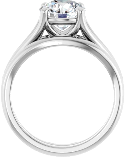 Sužadėtuvių Žiedas „Solitaire“ 14k white gold Round 8mm (7)