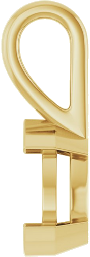 Pakabukas „Half-Bezel Solitaire Charm“ 14k yellow gold Pear 8mm x 6mm (3)