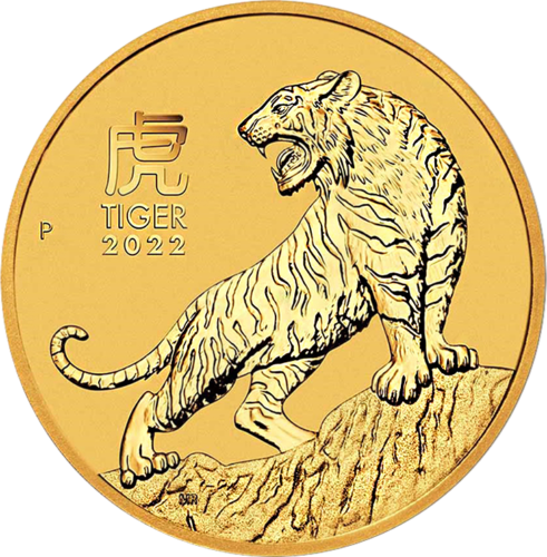 1 oz Tigro metai 2022 (Lunar III) Australija auksinė moneta (1)