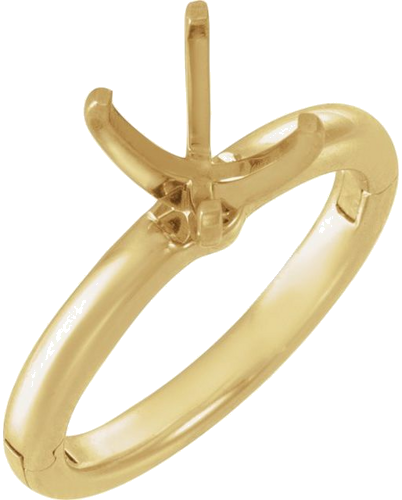 Sužadėtuvių Žiedas „CLIQ® Hinged Adjustable Solitaire“ 14k yellow gold Oval 8mm x 6mm (1)