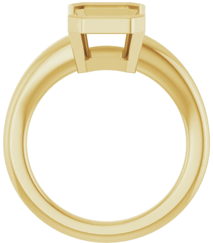 Sužadėtuvių Žiedas „Bezel-Set Solitaire“ 14k yellow gold Emerald 10mm x 7mm (2)