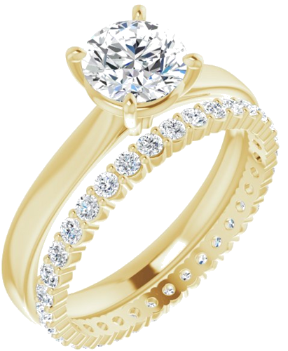 Sužadėtuvių Žiedas „Solitaire“ 14k yellow gold Round 6.5mm (6)