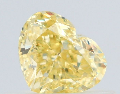 0.5 carat Fancy Yellow-VS1 Natūralus Heart Deimantas (1)