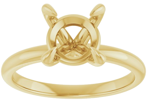 Sužadėtuvių Žiedas „Solitaire“ 18k yellow gold Round 8.2mm (3)