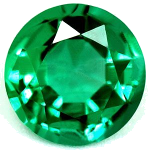 0.44 carat GREEN Round Smaragdas (1)