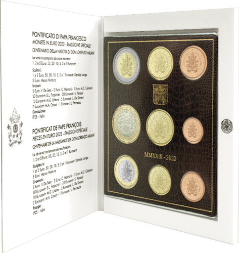 2023 Vatican BU Euro Coin Set with 5 euro coin (5)