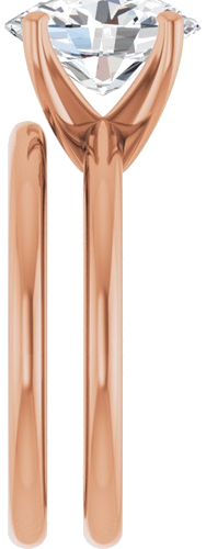 14K Rose  10x8 mm Oval Solitaire Engagement Ring Mounting (9)