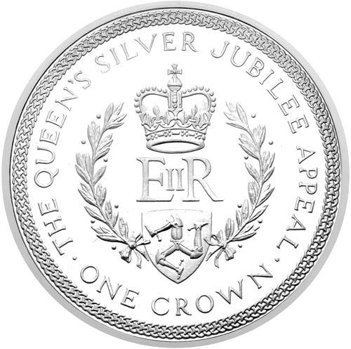 1 Crown Queen’s Silver Jubilee 1977 Isle of Man Silver Coin (1)
