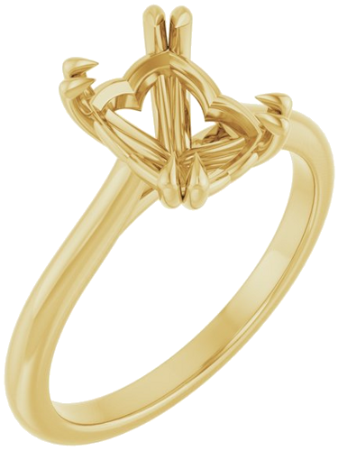 Sužadėtuvių Žiedas „Solitaire“ 585 Geltonojo Aukso Emerald 8mm x 6mm (1)