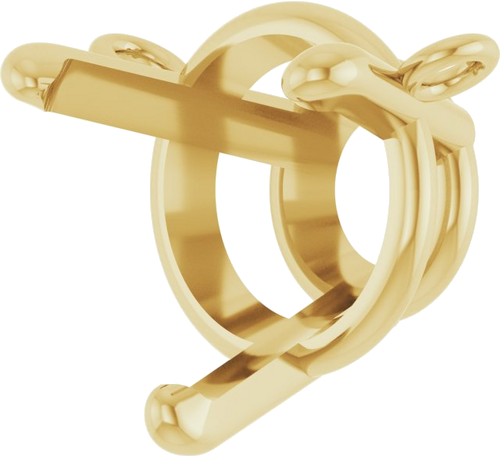 14K Yellow 8 mm Round 3-Prong Necklace Center (2)