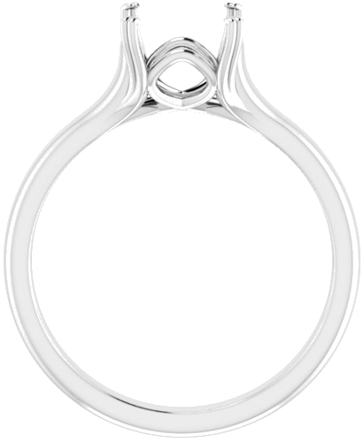Platinum 6 mm Square Engagement Ring Mounting (2)