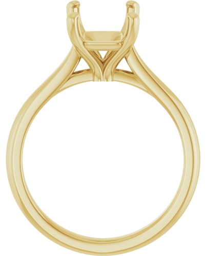 Sužadėtuvių Žiedas 14k yellow gold Emerald 10mm x 7mm (2)