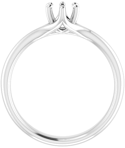 14K White 4.8 mm Round Engagement Ring Mounting (2)