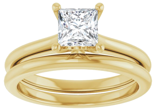 Sužadėtuvių Žiedas 14k yellow gold Square 5mm (8)