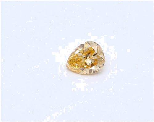 0.19 carat Faint Orange-SI2 Natūralus Pear Deimantas (1)