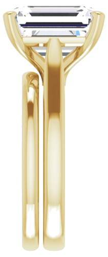 14K Yellow 11x9 mm Emerald Engagement Ring Mounting (9)