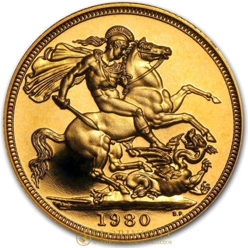 Соверен Елизавета II (1974-1984) Великобритания золотая монета (2)