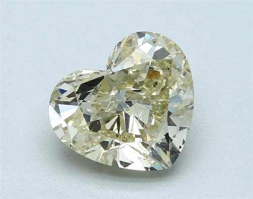 3.63 carat Fancy Light Yellow-SI2 Natūralus Heart Deimantas (1)